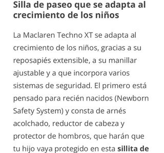 silla paseo ligera Maclaren Techno X