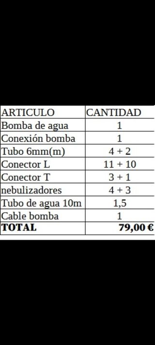 Kit de sistema de lluvia de 7 boquillas
