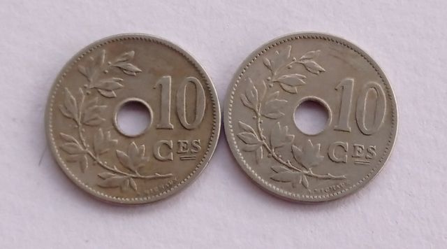 Bélgica 10 céntimos 1905 KM#52