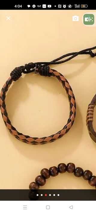 Pulsera de cuero unisexo nueva