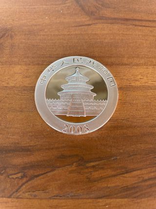 Panda Chino 2008 Moneda de plata