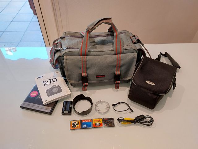 camara digital, reflex Nikon D70 mas accesorios