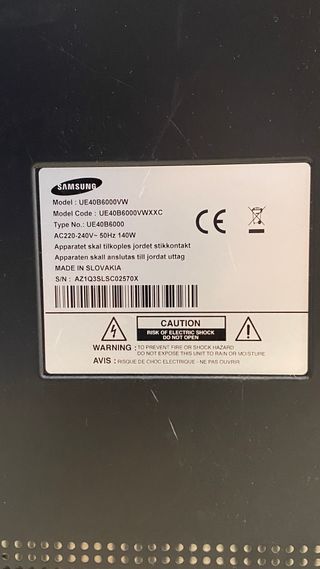 TV SAMSUNG UE40B600VW