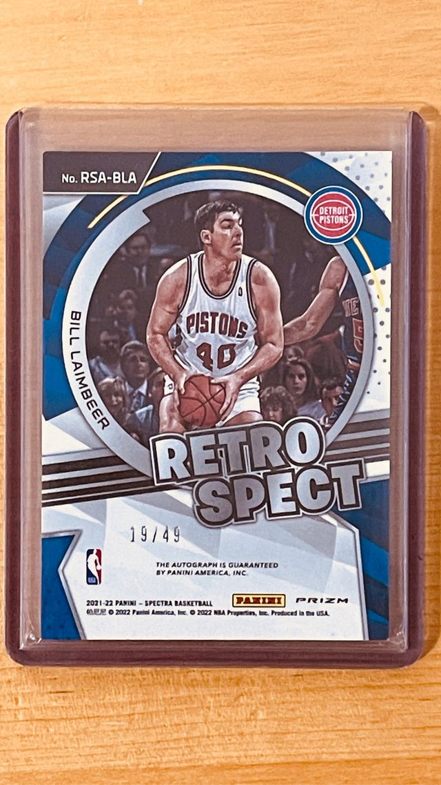 Autógrafo /49 - Bill Laimbeer - Detroit Pistons