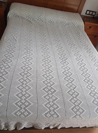 colcha de crochet.