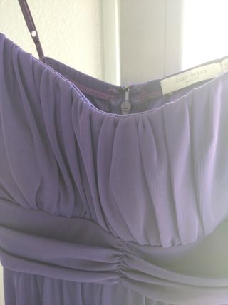 Vestido evento elegante corto lila 
