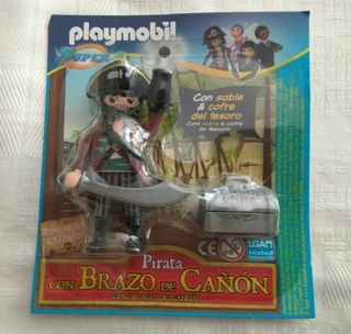 Playmobil pirata con brazo de cañón 080