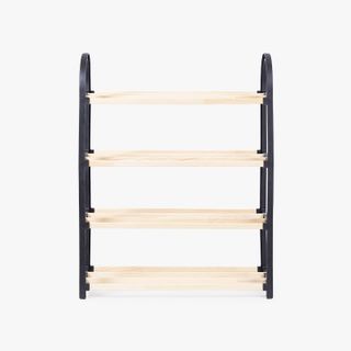Estantería 4 estantes barras madera.