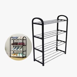 Estantería 4 estantes barras madera.