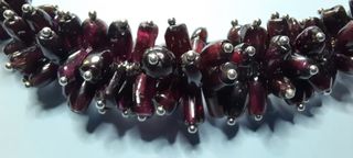 ¡¡¡collar+pendientes de granate i perlas naturales