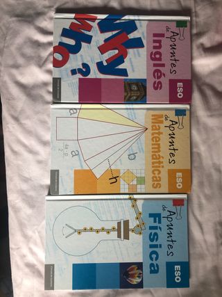 PACK 3 Libros Apuntes ESO (inglés+mates+fisica)