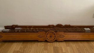 CAMA DE MADERA ANTIGUA  ( 1,35 )