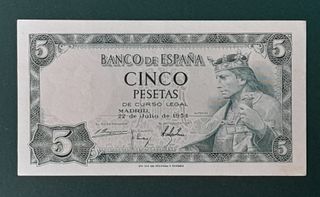 5 Pesetas 1954 ¡SC! Serie A (Alfonso X el Sabio)