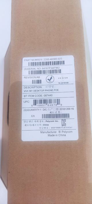 Polycom VVX 301 teléfono IP de escritorio