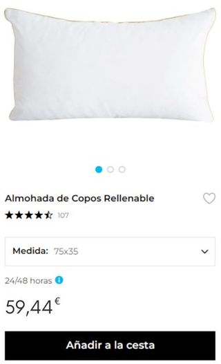 Almohada de Copos Rellenable