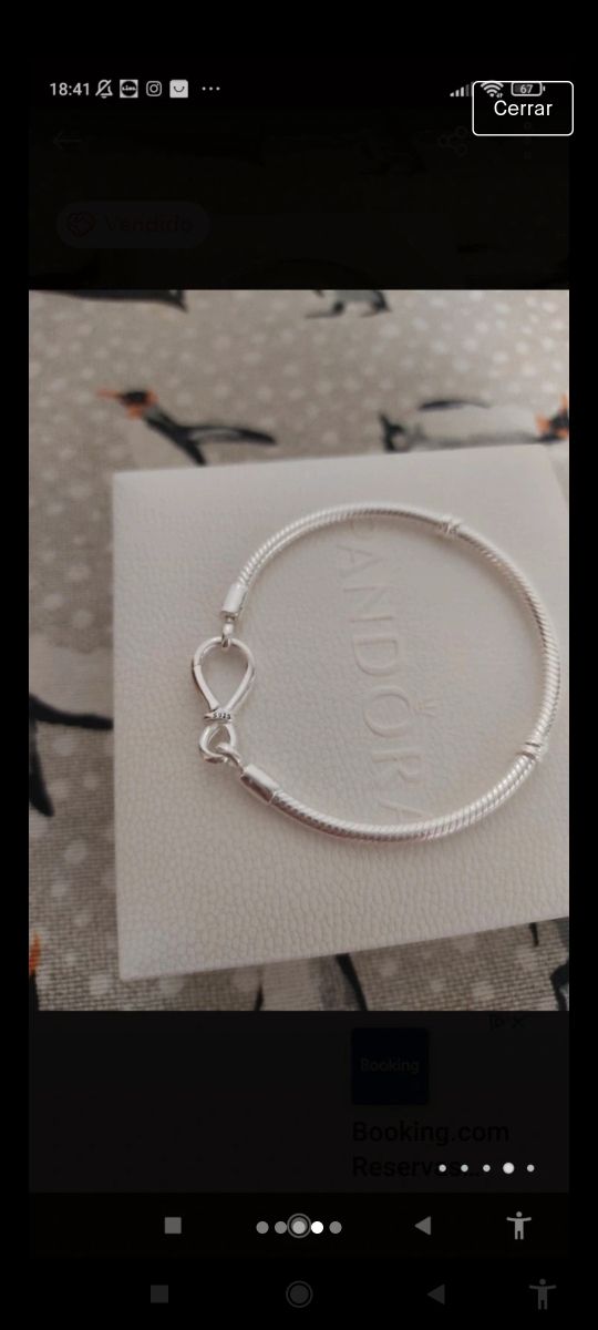 Pulsera Infinito plata nueva