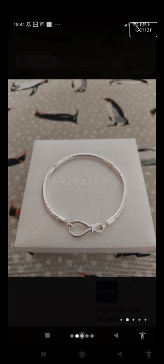 Pulsera Infinito plata nueva