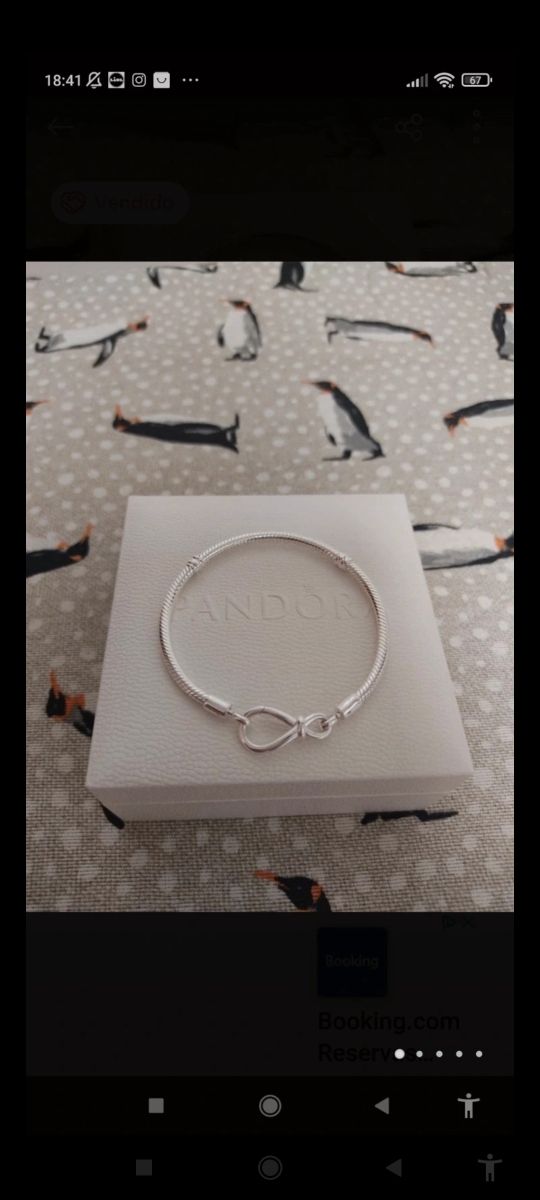 Pulsera Infinito plata nueva
