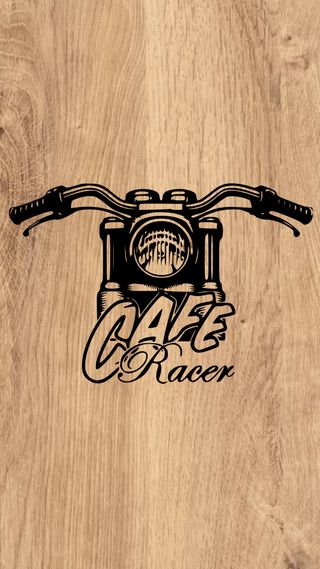 Pegatina Moto Cafe Racer decorativa