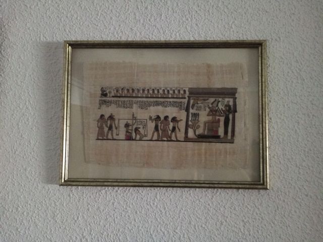 Papiros egipcios enmarcados