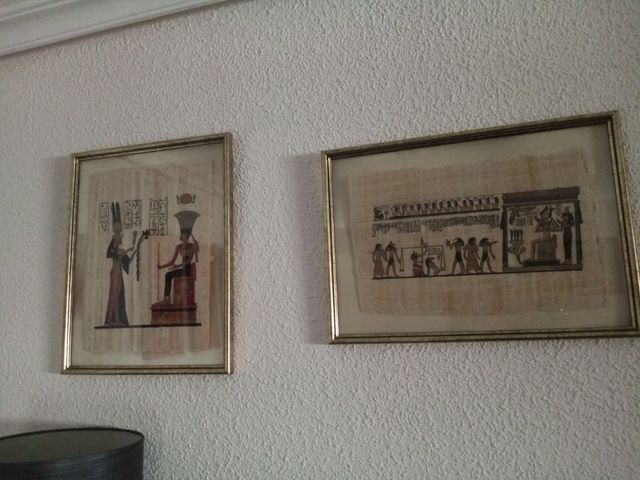 Papiros egipcios enmarcados