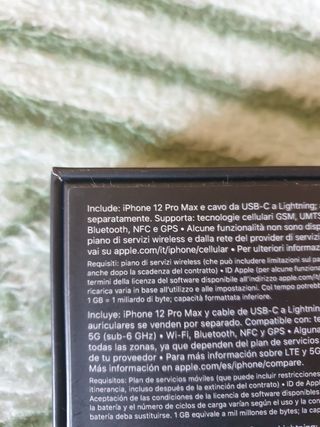 caja iPhone 12 pro max no negociable no envio