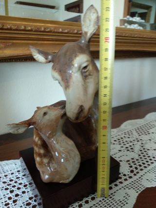 Cierva y cervatillo. Lladró