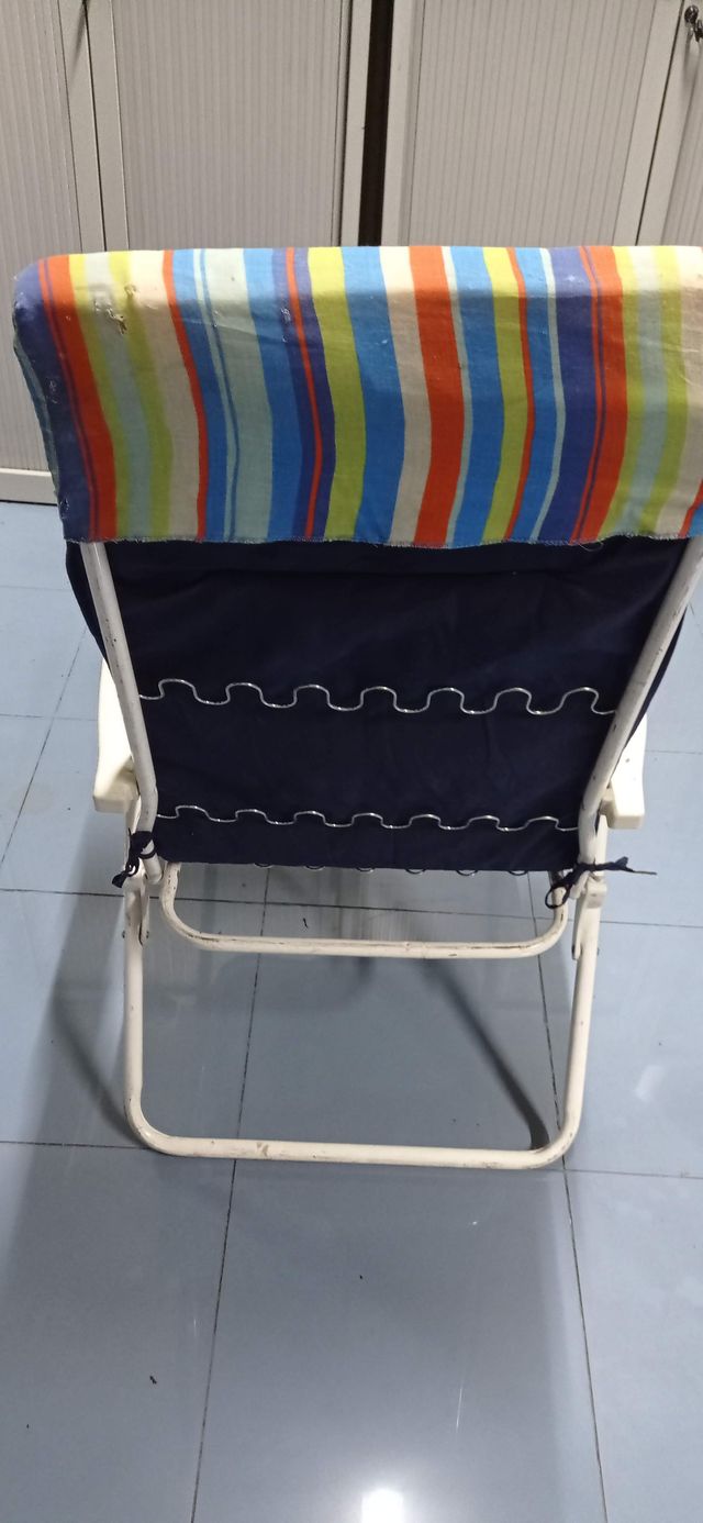 Silla Plegable de Jardín Reclinable y Acolchada