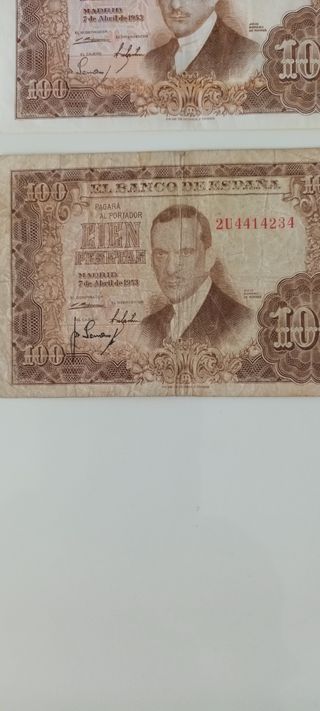 Billete de 100 pesetas 1953