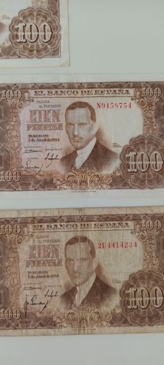 Billete de 100 pesetas 1953