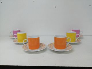 Juego de 6 tazas de café c/platillo nuevas