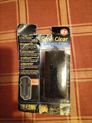 Filtro para terrario + repuesto + calcio