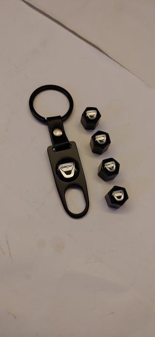 Dacia tapones válvulas neumáticos con llavero