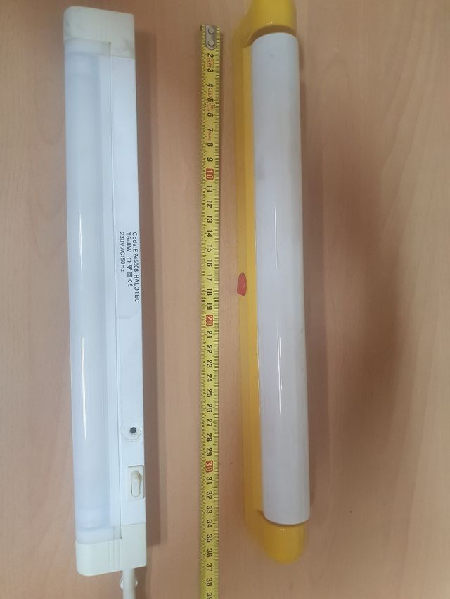 lote 2 fluorescentes con interruptor 