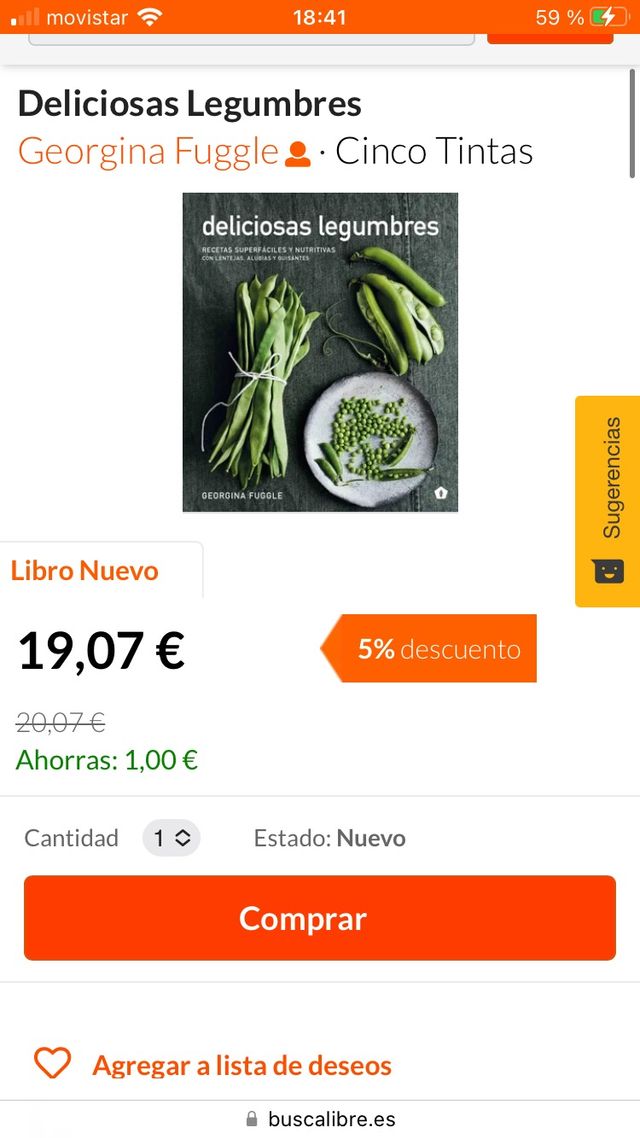 Libro Deliciosas legumbres nuevo