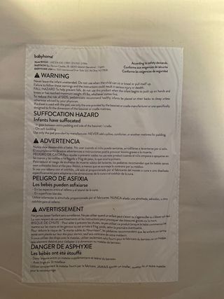 Cuna bebe plegable Babyhome COMO NUEVA