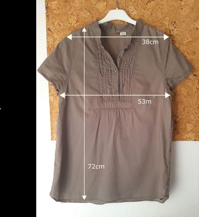 Camisa manga corta fresquita color verde militar