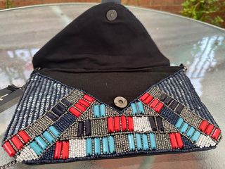 Bolso de fiesta multicolor, pedrería, nuevo