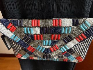 Bolso de fiesta multicolor, pedrería, nuevo