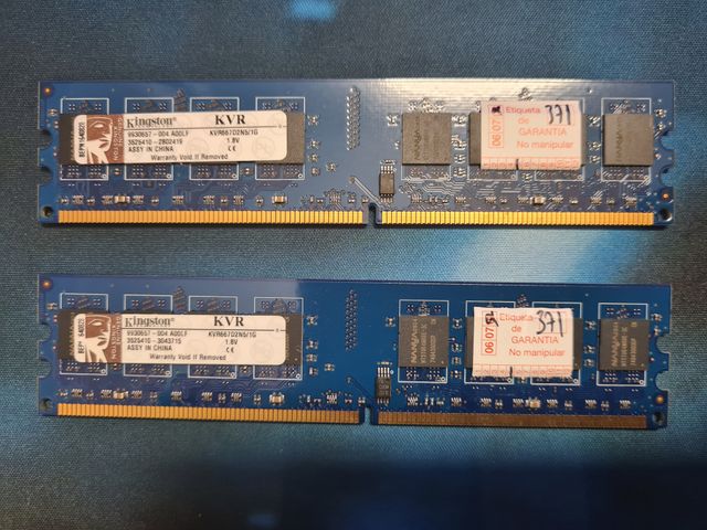 Memorias RAM Kingston DDR2 1gb
