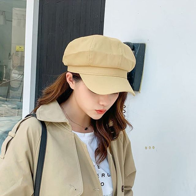 Sombrero octogonal para mujer estilo callejero