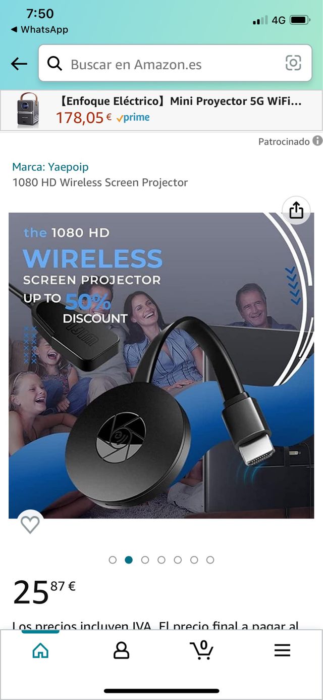 Wireles Amazon ( duplica imagen del móvil al telev