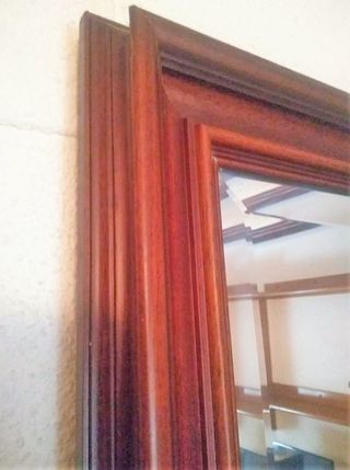 Espejo rectangular marco antiguo madera 90x162