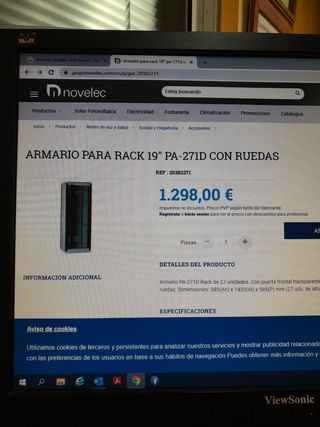 Armario servidor web, equipos de taller