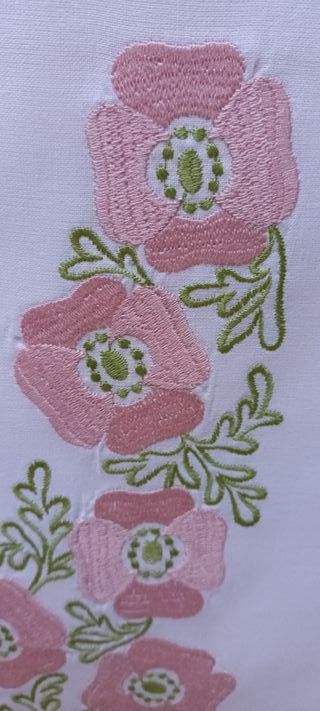Parure letto matrimoniale ricamati vintage Zucchi