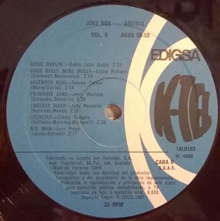 JUKE-BOX 58 59 DISCO IN VINILE