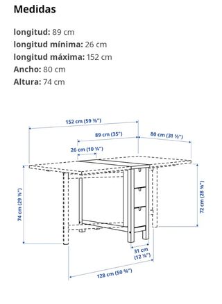 Tavolo pieghevole IKEA NORDEN