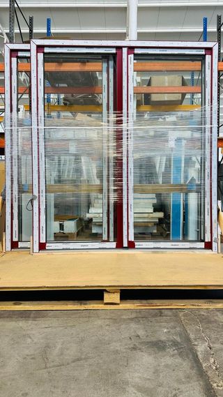 Ventana PVC Oscilante 500x500 Vidrio Mate Blanco