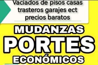 Portes y mudanzas vaciados de pabellones