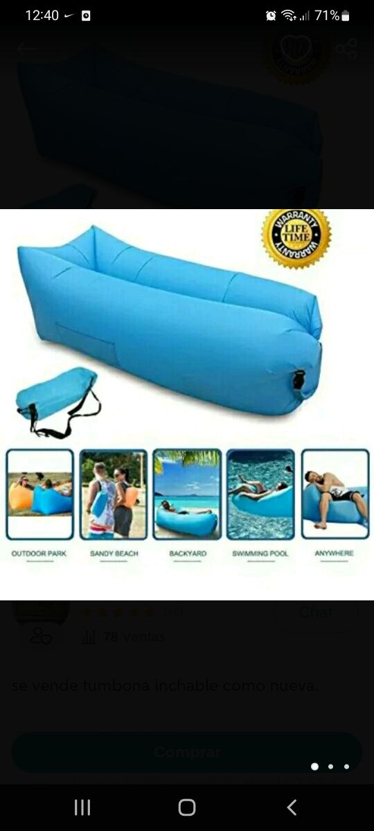 2 tumbonas  inchables